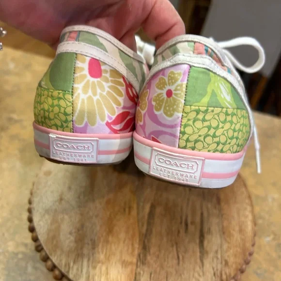 COACH Dawnell Patchwork Signature Sneakers - Picture 3 of 8